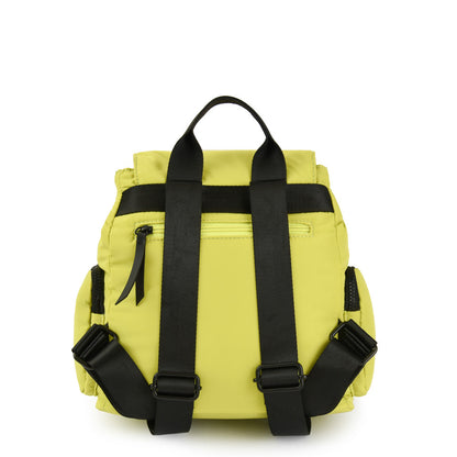 Mariana lemon green small backpack with lid