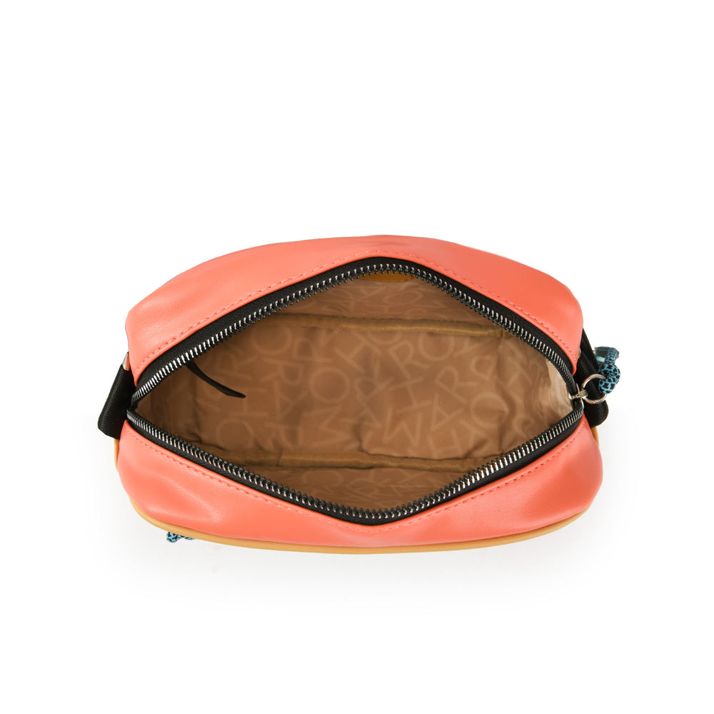 Medium coral meg crossbody bag