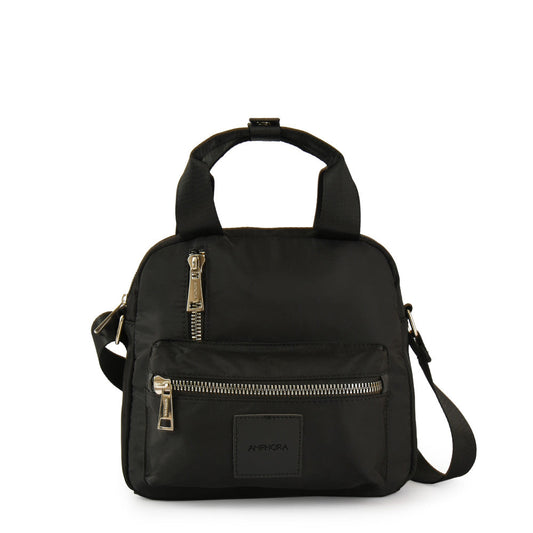 Medium Micaela Black Crossbody Bag