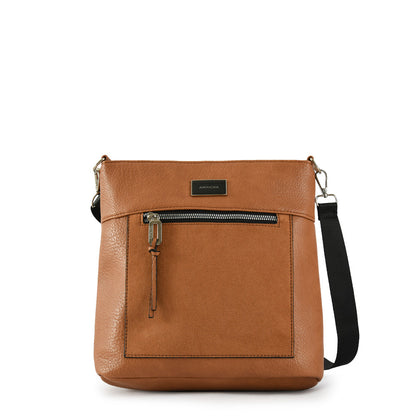 Temara Coffee Medium Crossbody Wallet