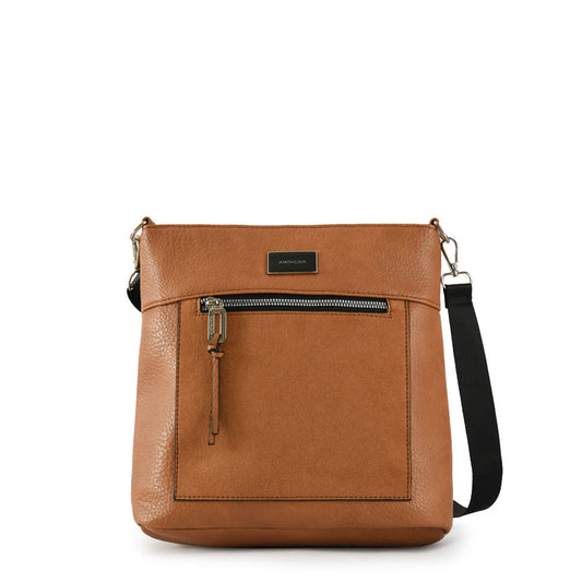Temara Coffee Medium Crossbody Wallet