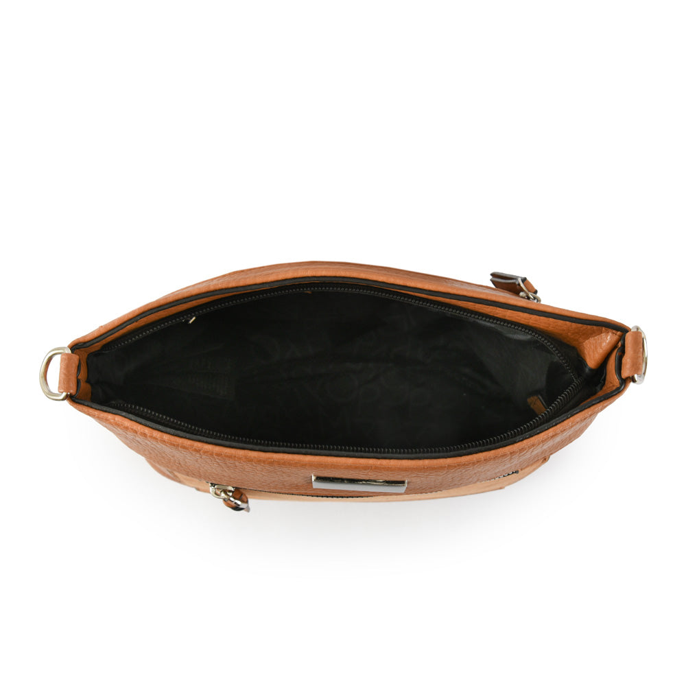 Temara Coffee Medium Crossbody Wallet