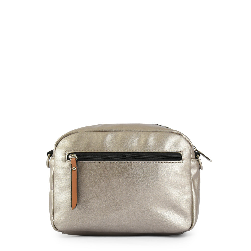 Dark Silver Mizque Small Crossbody Wallet