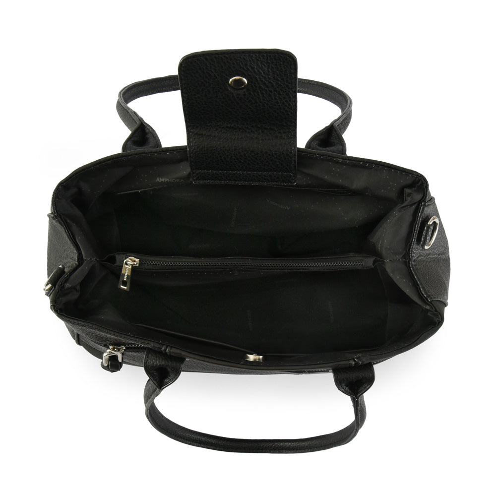 Wallet Two Handles Three divisions Medium Cucuta Black