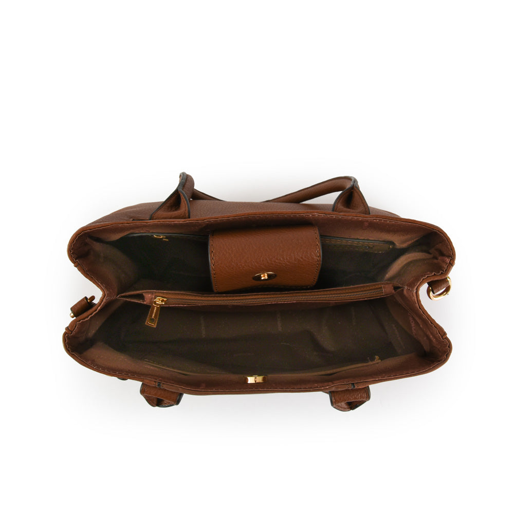 Wallet Two Handles Three divisions Medium Cucuta Brown