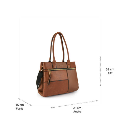 Wallet Two Handles Three divisions Medium Cucuta Brown