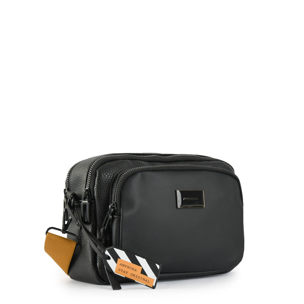 Small Odesa Black Crossbody Wallet