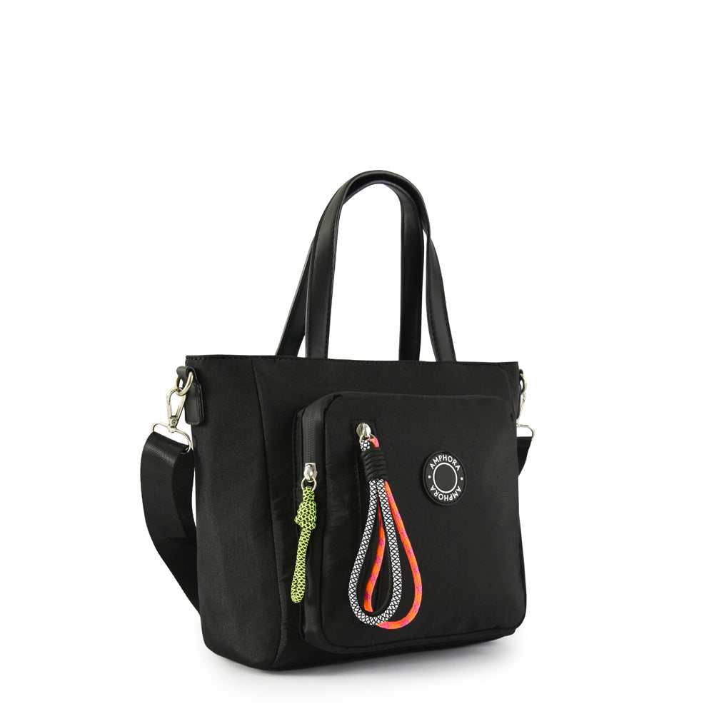 Large black barinas shoulder bag