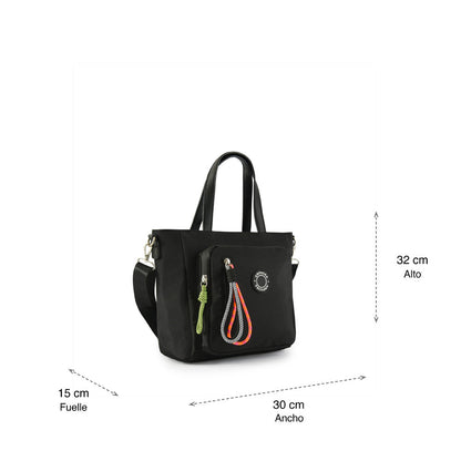 Large black barinas shoulder bag