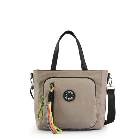 Large taupe barinas shoulder bag