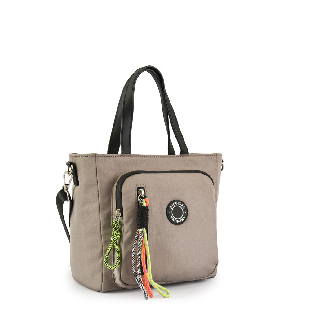 Large taupe barinas shoulder bag