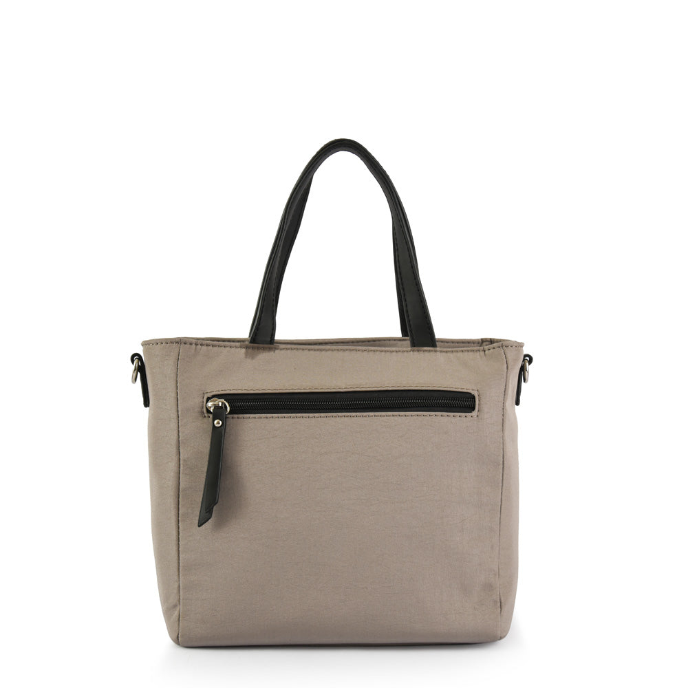 Large taupe barinas shoulder bag