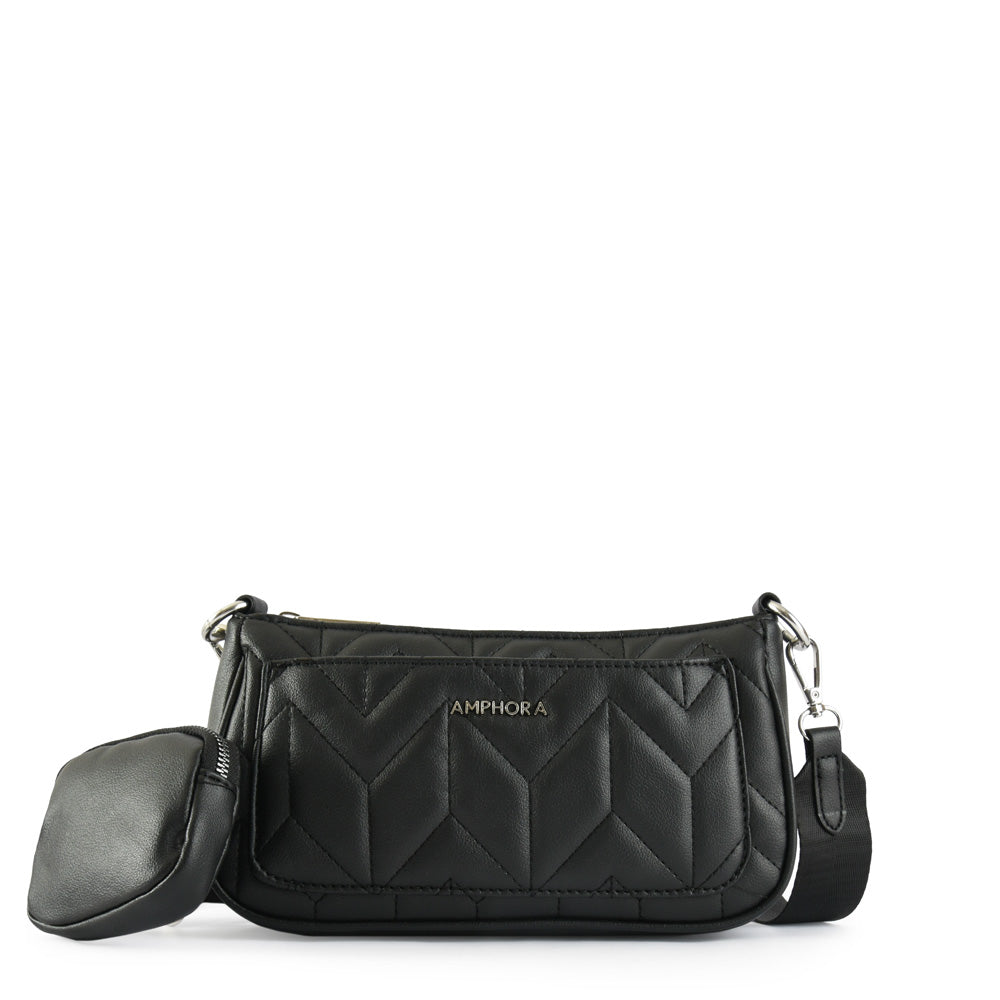 Medium Blinky Black Crossbody Wallet
