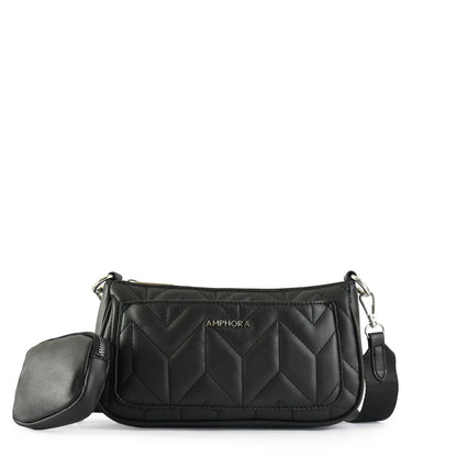 Medium Blinky Black Crossbody Wallet