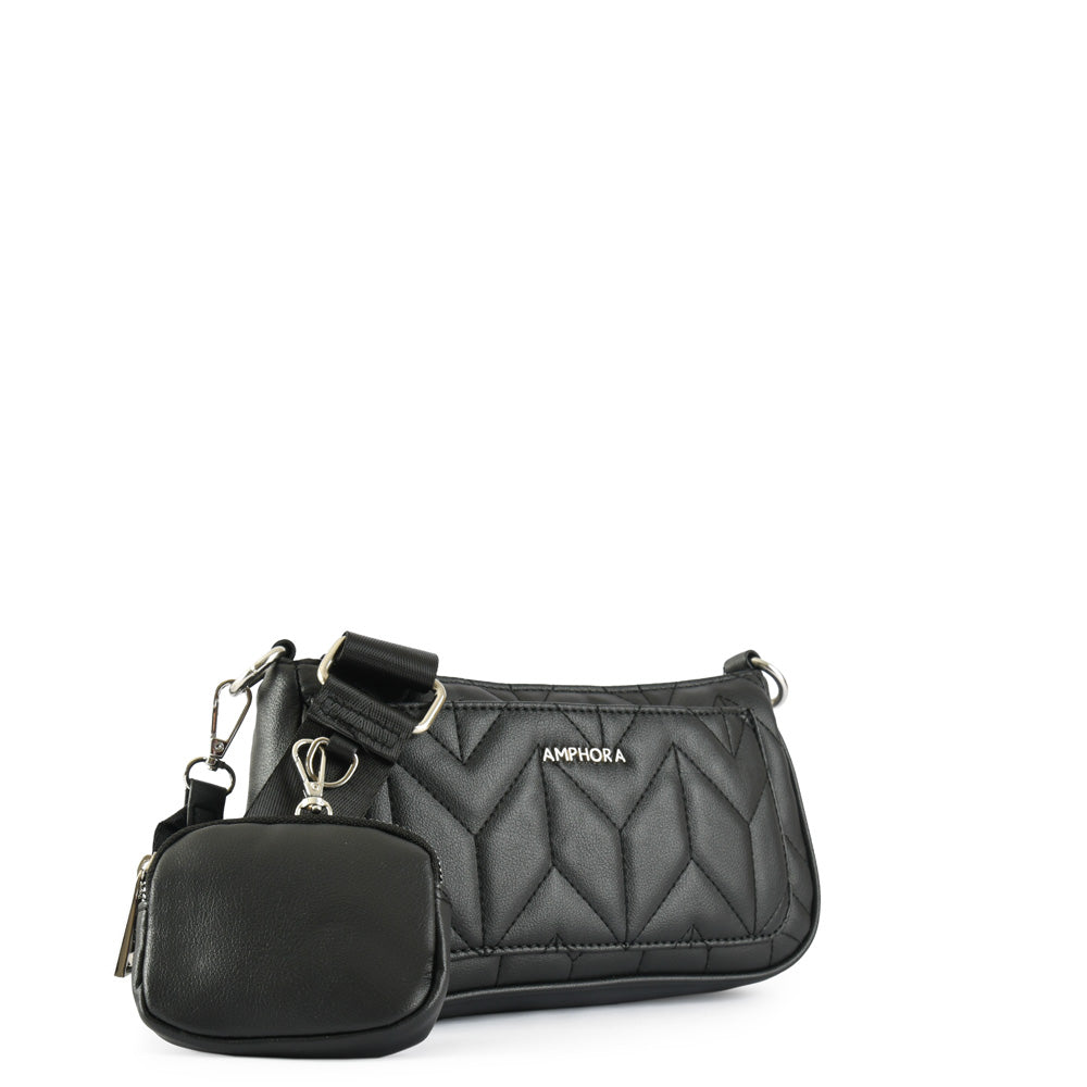 Medium Blinky Black Crossbody Wallet