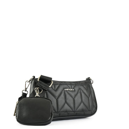 Medium Blinky Black Crossbody Wallet