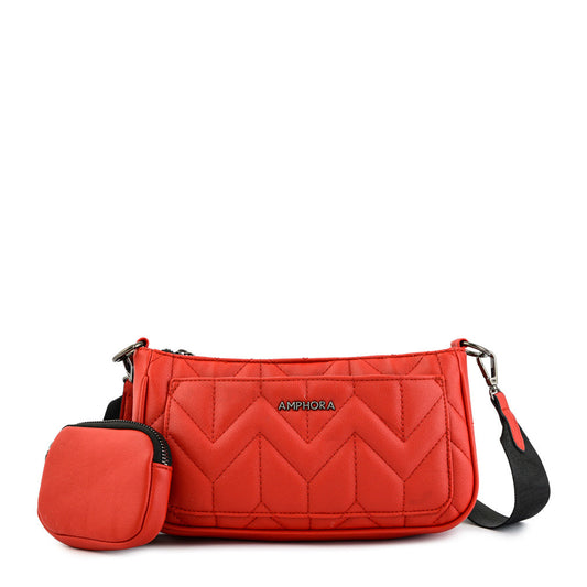 Red blinky medium crossbody wallet
