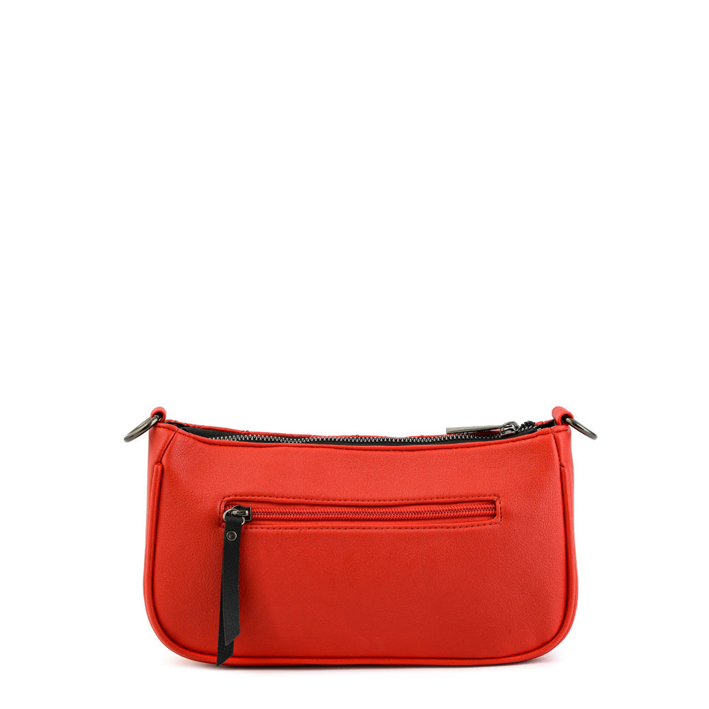 Red blinky medium crossbody wallet