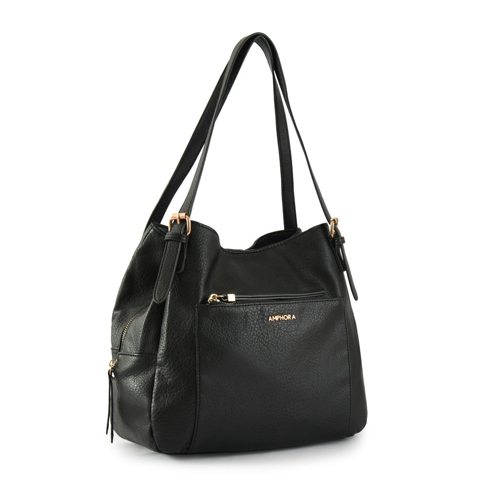 Wallet Two Handles Three divisions Medium Amy Black