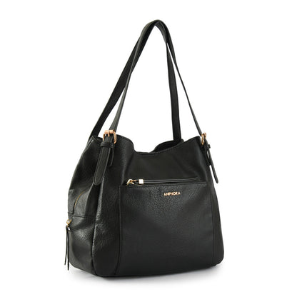 Wallet Two Handles Three divisions Medium Amy Black