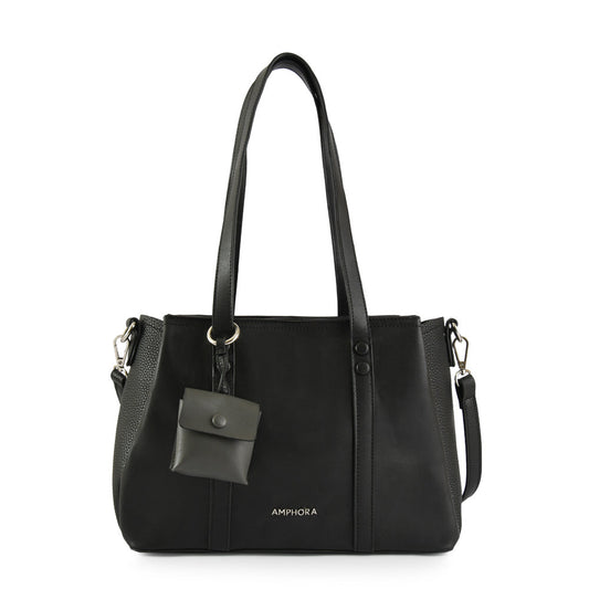 Wallet Two Handles Three divisions Medium Pia Black