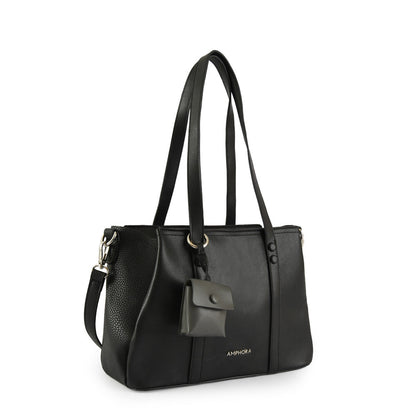 Wallet Two Handles Three divisions Medium Pia Black