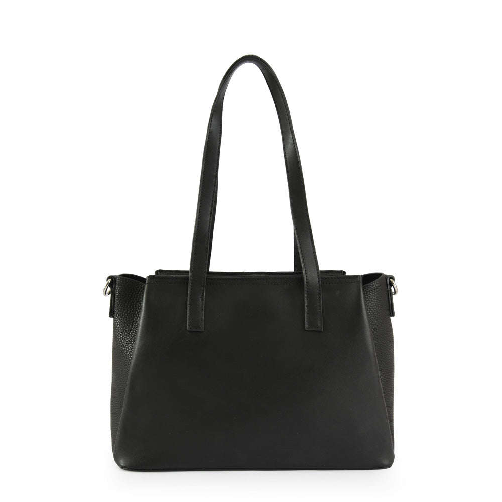 Wallet Two Handles Three divisions Medium Pia Black
