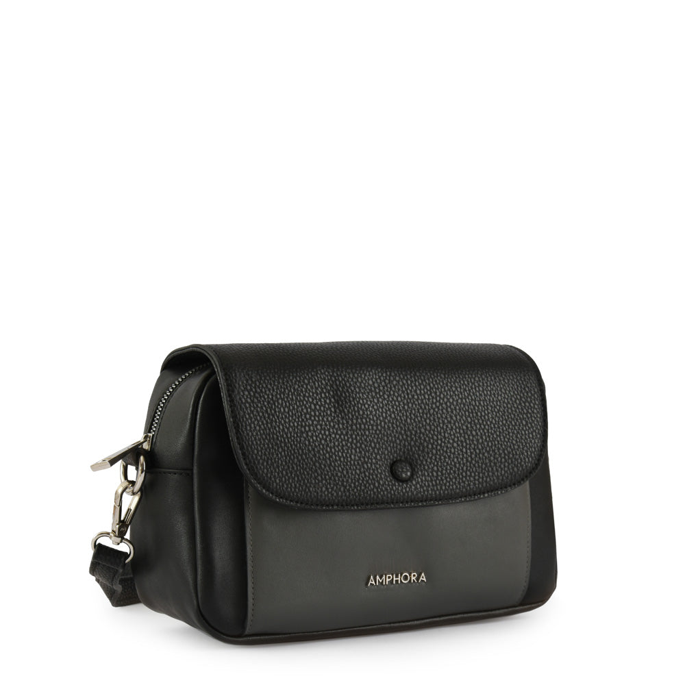 Small Pia Black Crossbody Wallet
