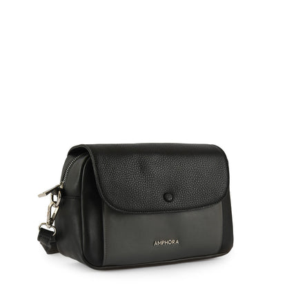 Small Pia Black Crossbody Wallet