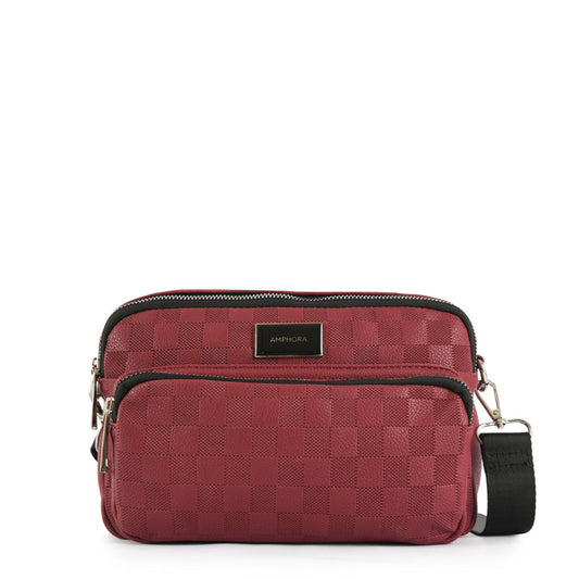 Patsy Small Burgundy Crossbody Wallet