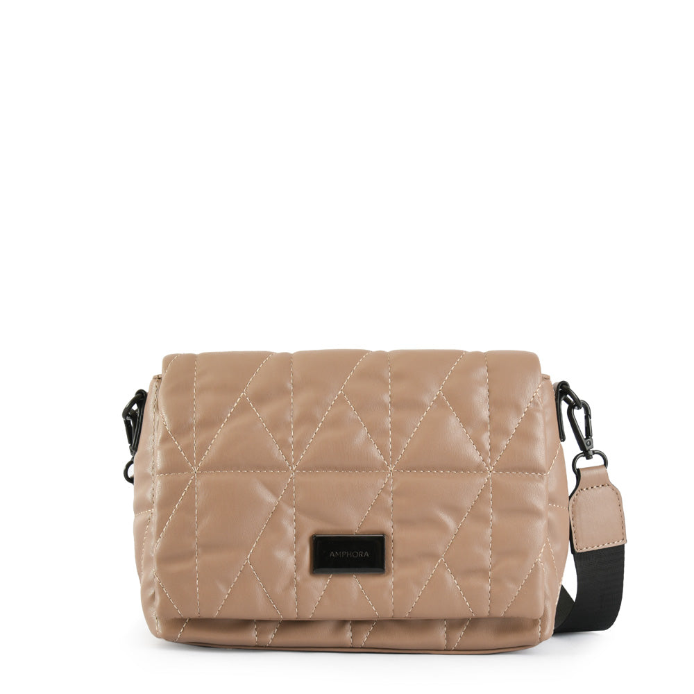 Small Bruna Taupe Crossbody Wallet