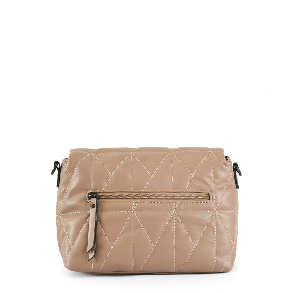 Small Bruna Taupe Crossbody Wallet