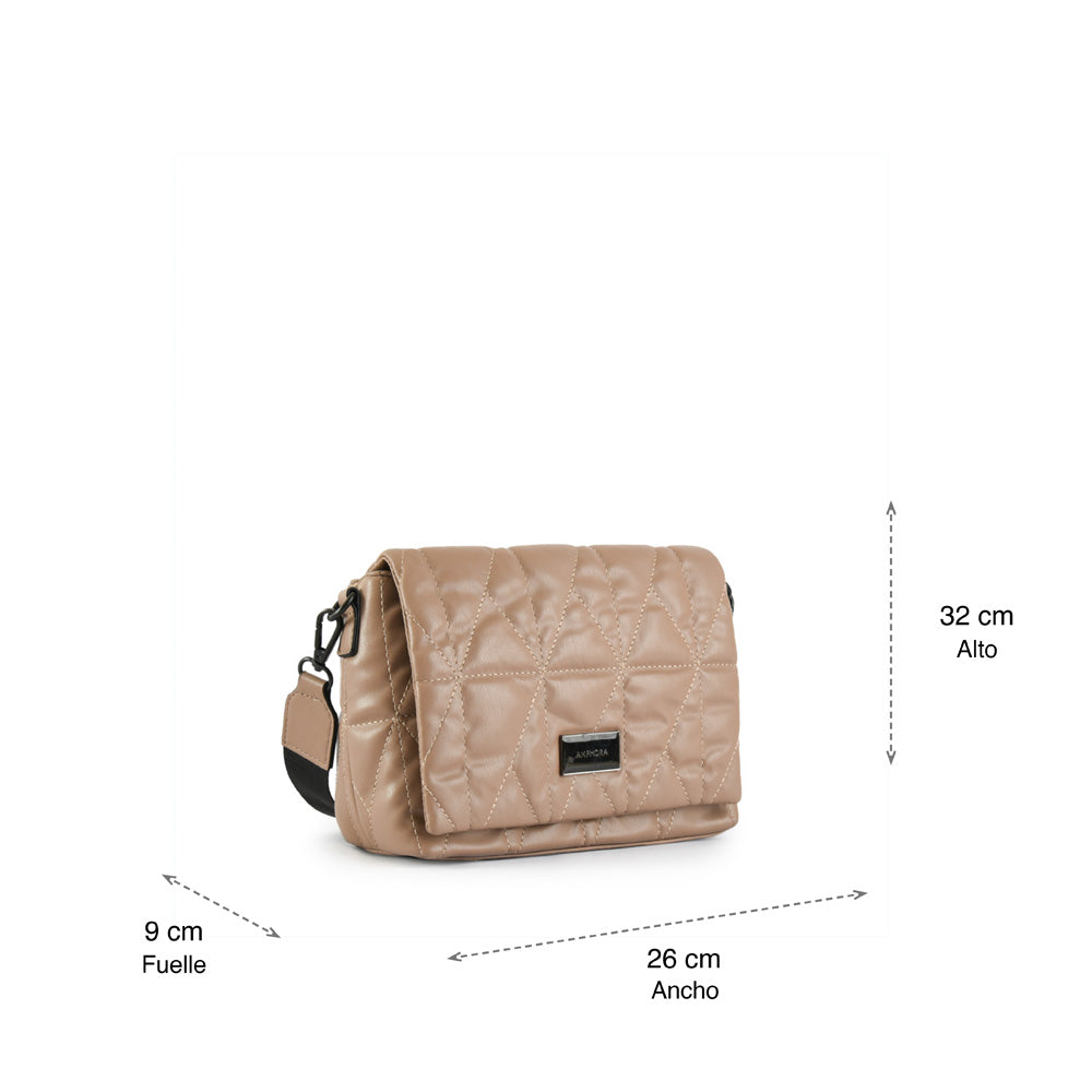 Small Bruna Taupe Crossbody Wallet