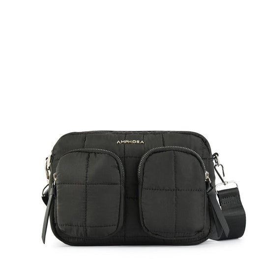 Asti Small Black Crossbody Wallet