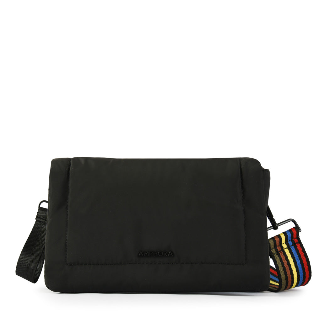 Anisse Black Medium Crossbody Wallet