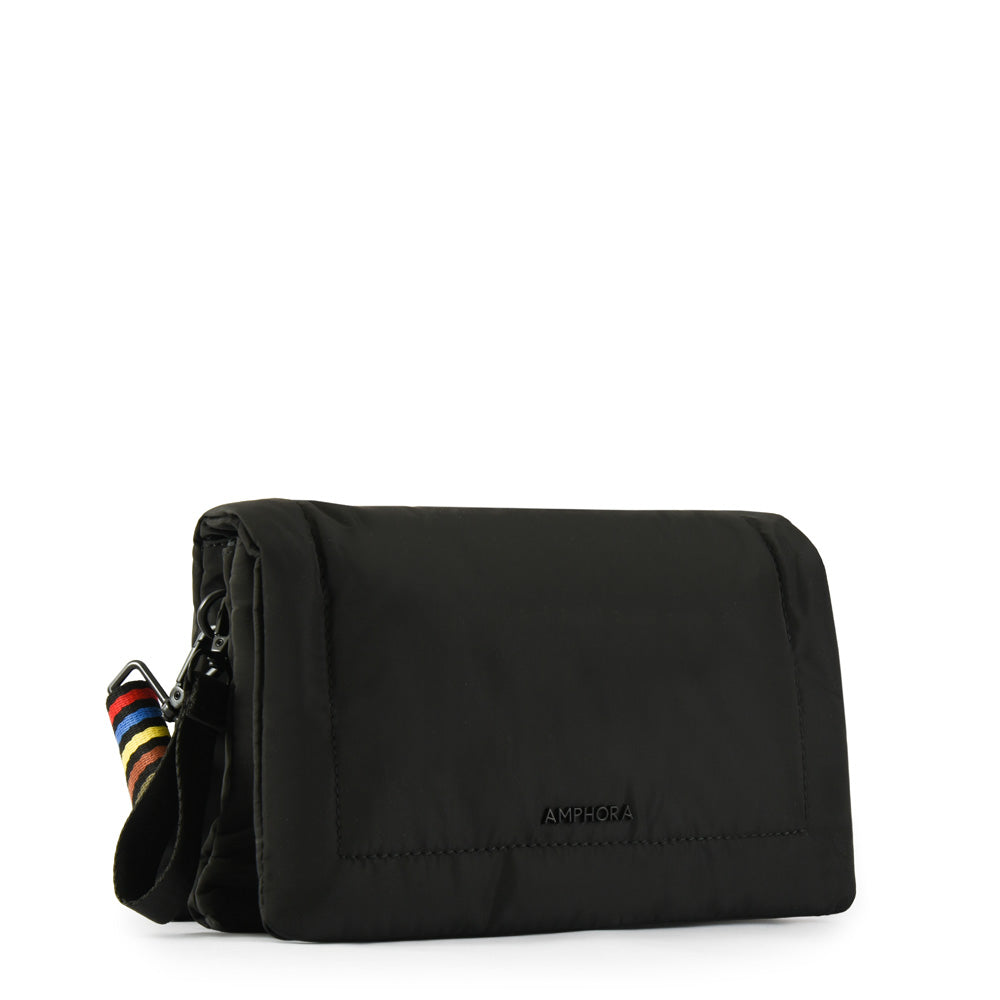 Anisse Black Medium Crossbody Wallet