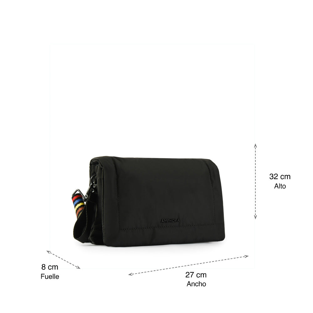 Anisse Black Medium Crossbody Wallet