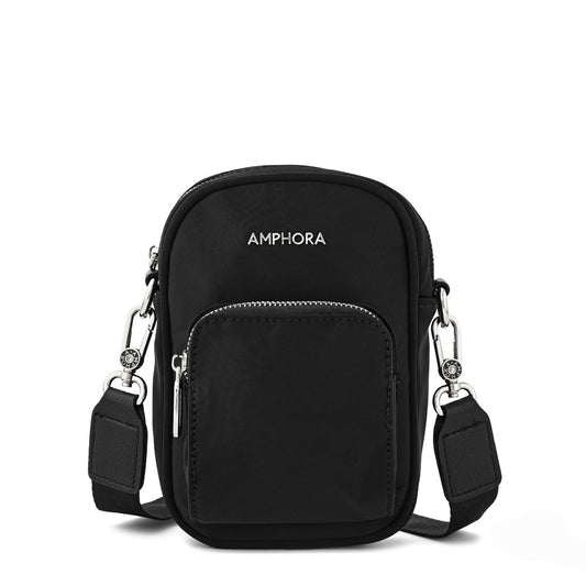 Vondu small black crossbody wallet