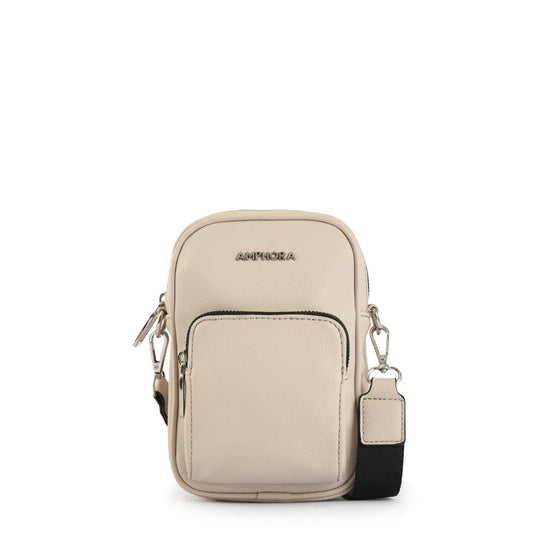Small beige vondu crossbody wallet