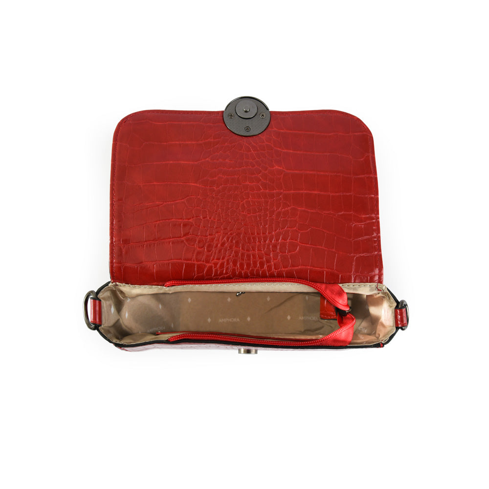 Fabienne small red crossbody wallet