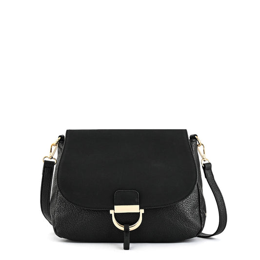 Natacha small black shoulder bag