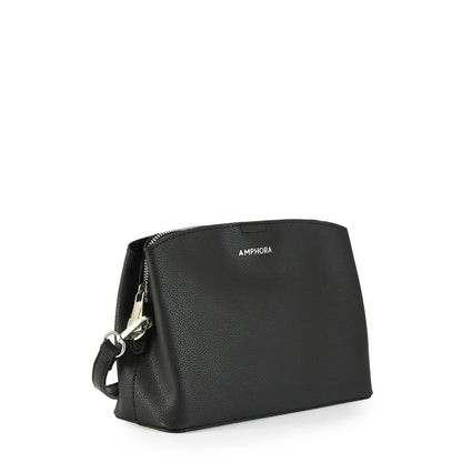 Small black ramy crossbody wallet