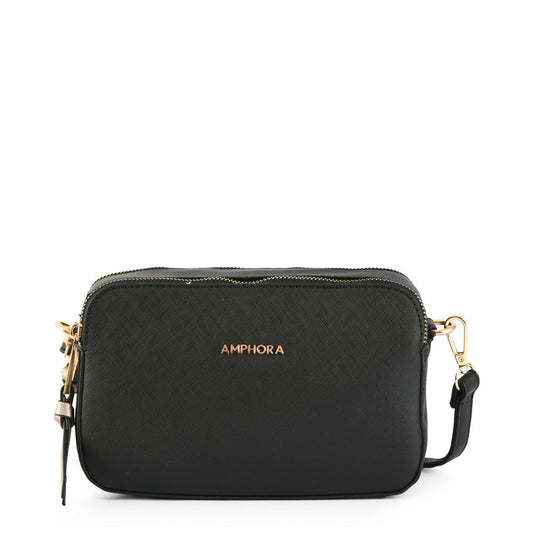 Alexia small black crossbody wallet