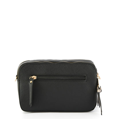 Alexia small black crossbody wallet