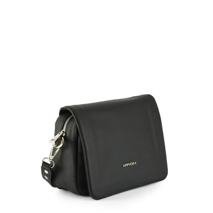 Ansel medium black crossbody wallet