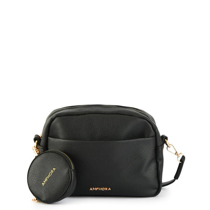 Small black paradis crossbody wallet