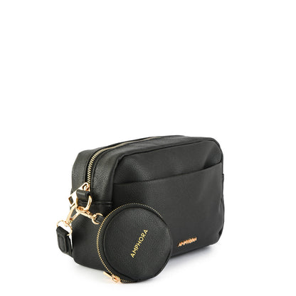 Small black paradis crossbody wallet