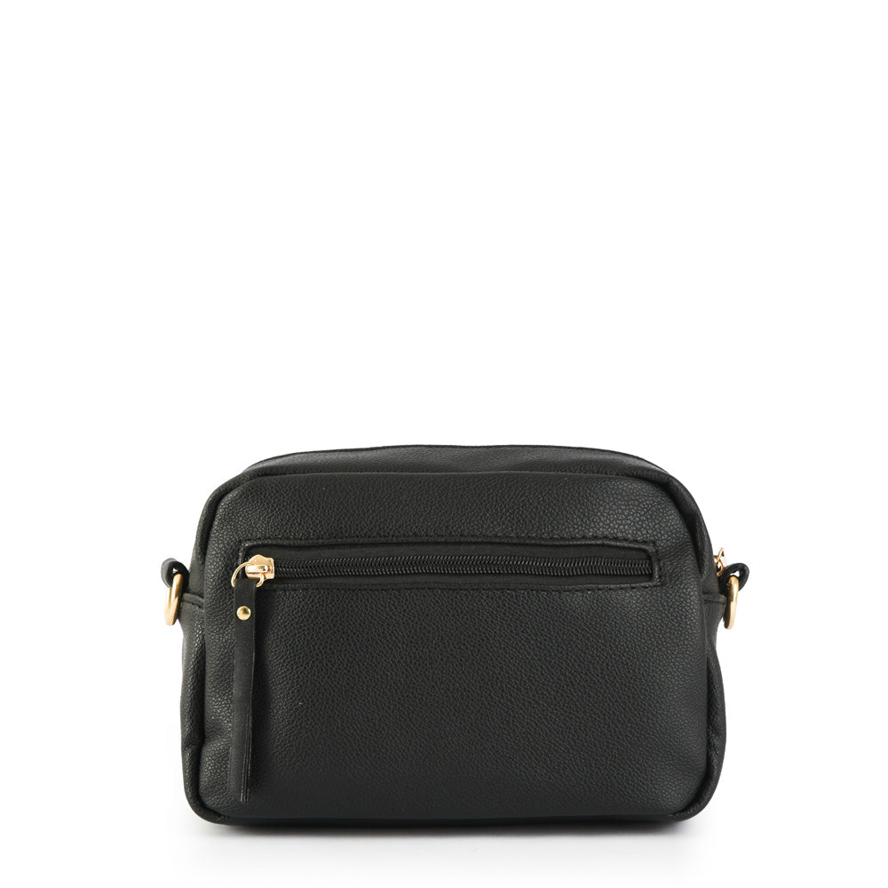 Small black paradis crossbody wallet