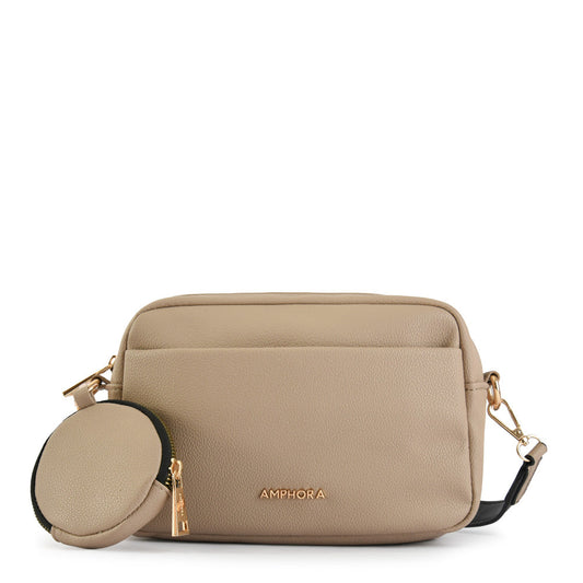 Paradis taupe small shoulder bag