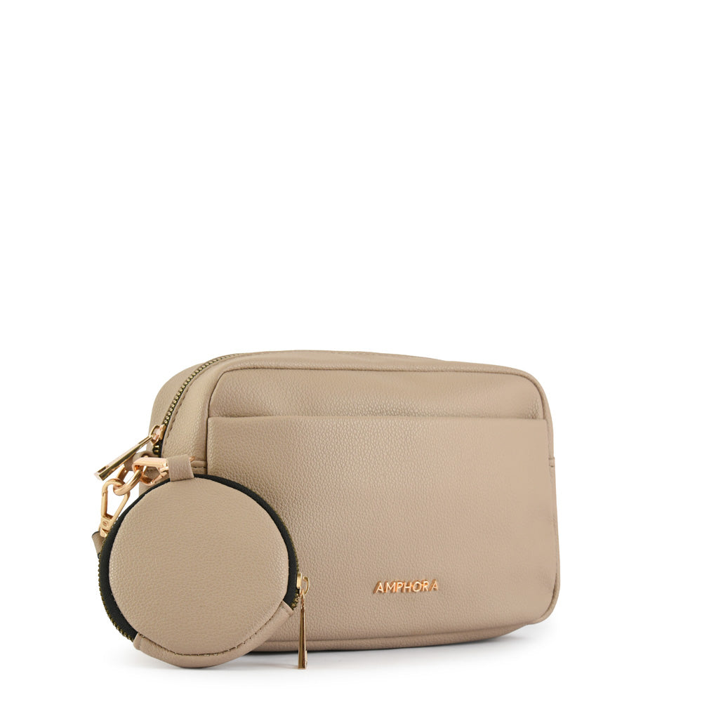 Paradis taupe small shoulder bag